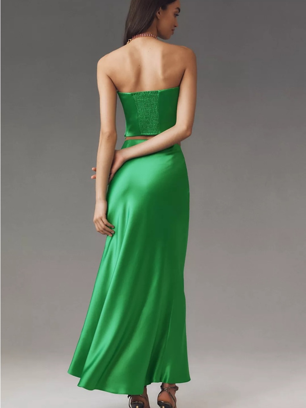 Mare Mare Evie Strapless Satin Skirt - Picture 2 of 10